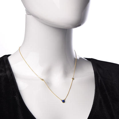 Tiffany 18K Yellow Gold Diamond Lapis Lazuli Elsa Peretti Color By The Yard Station Necklace 2 of 9