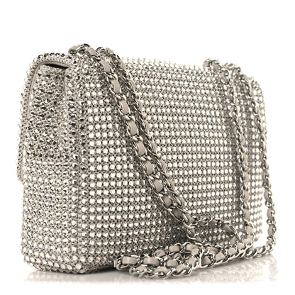 Chanel Crochet Strass Evening Flap Bag Silvery 2 of 9