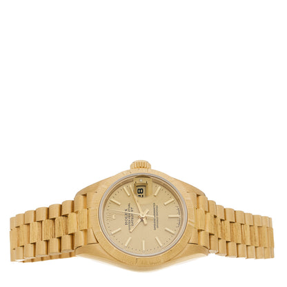 Rolex 18K Yellow Gold 26mm Datejust President Watch Champagne 69278 2 of 4