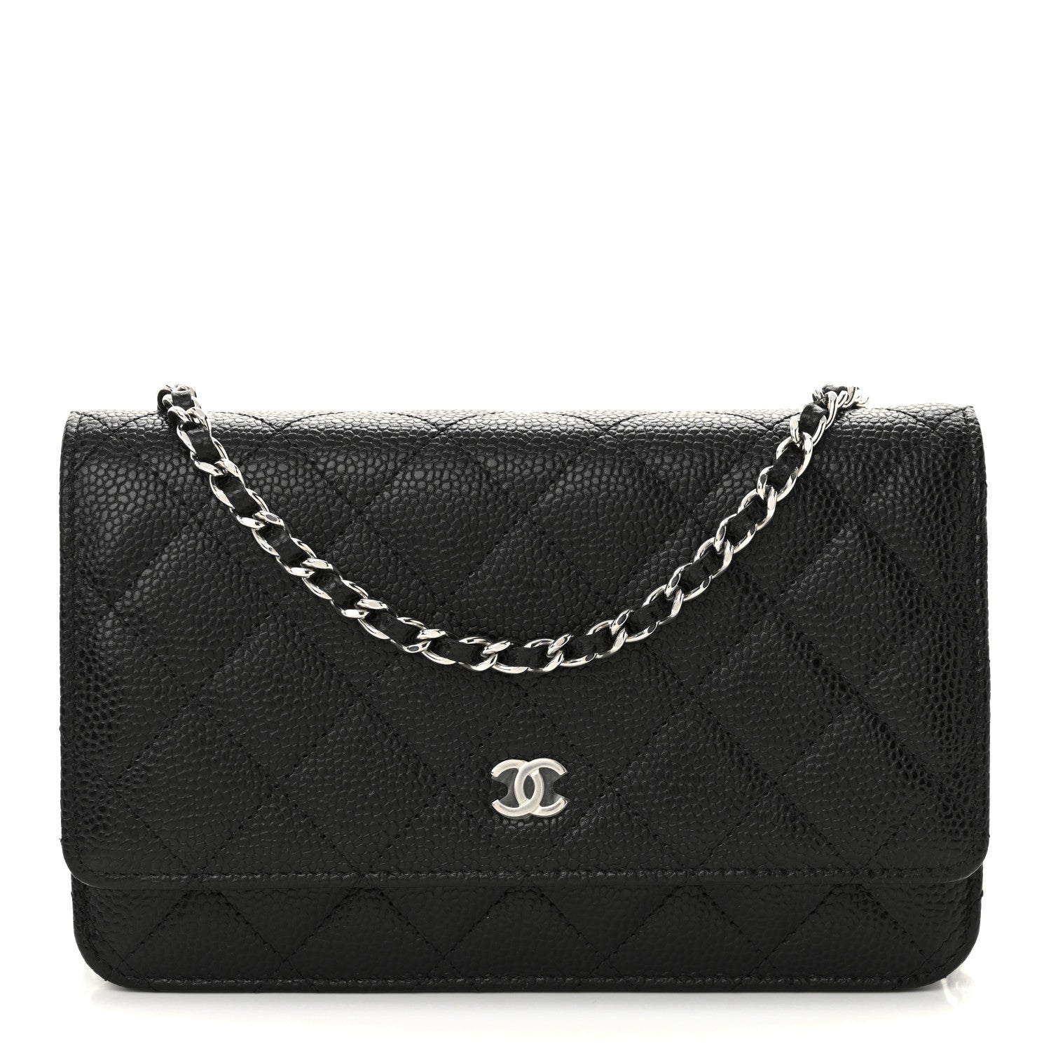 Chanel Caviar Quilted Wallet on Chain WOC Black 1 of 12