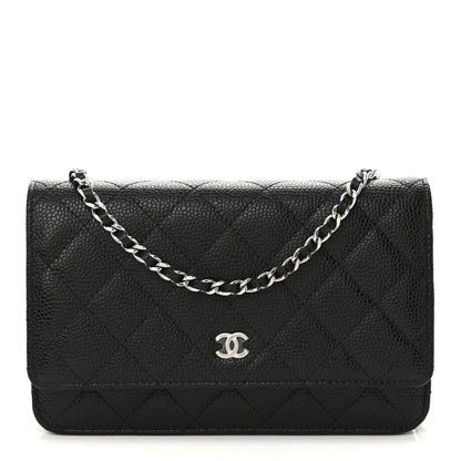 Chanel Caviar Quilted Wallet on Chain WOC Black 1 of 12
