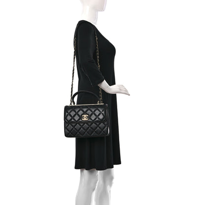 Chanel Lambskin Quilted Small Trendy CC Dual Handle Flap Bag Black 2 of 9