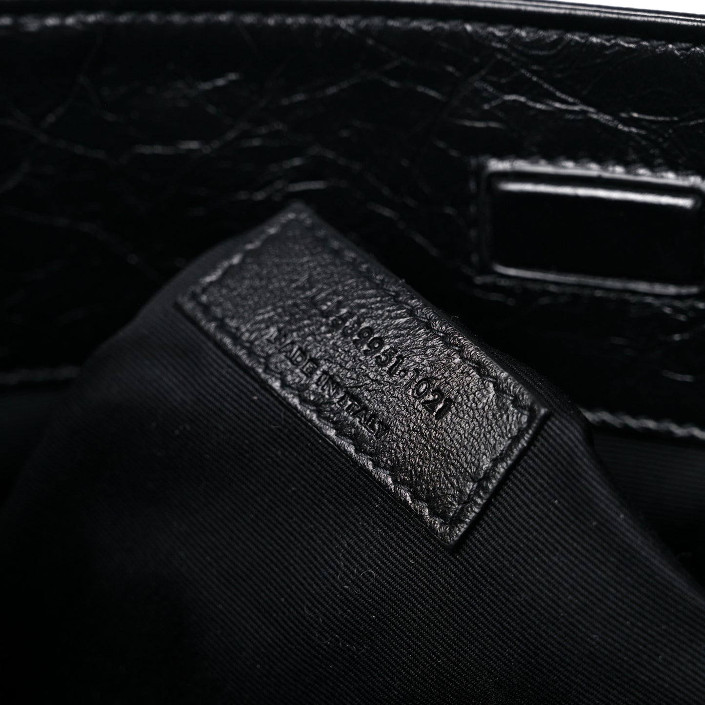 Crinkled Calfskin Matelasse Monogram Medium Niki Shopper Tote Black