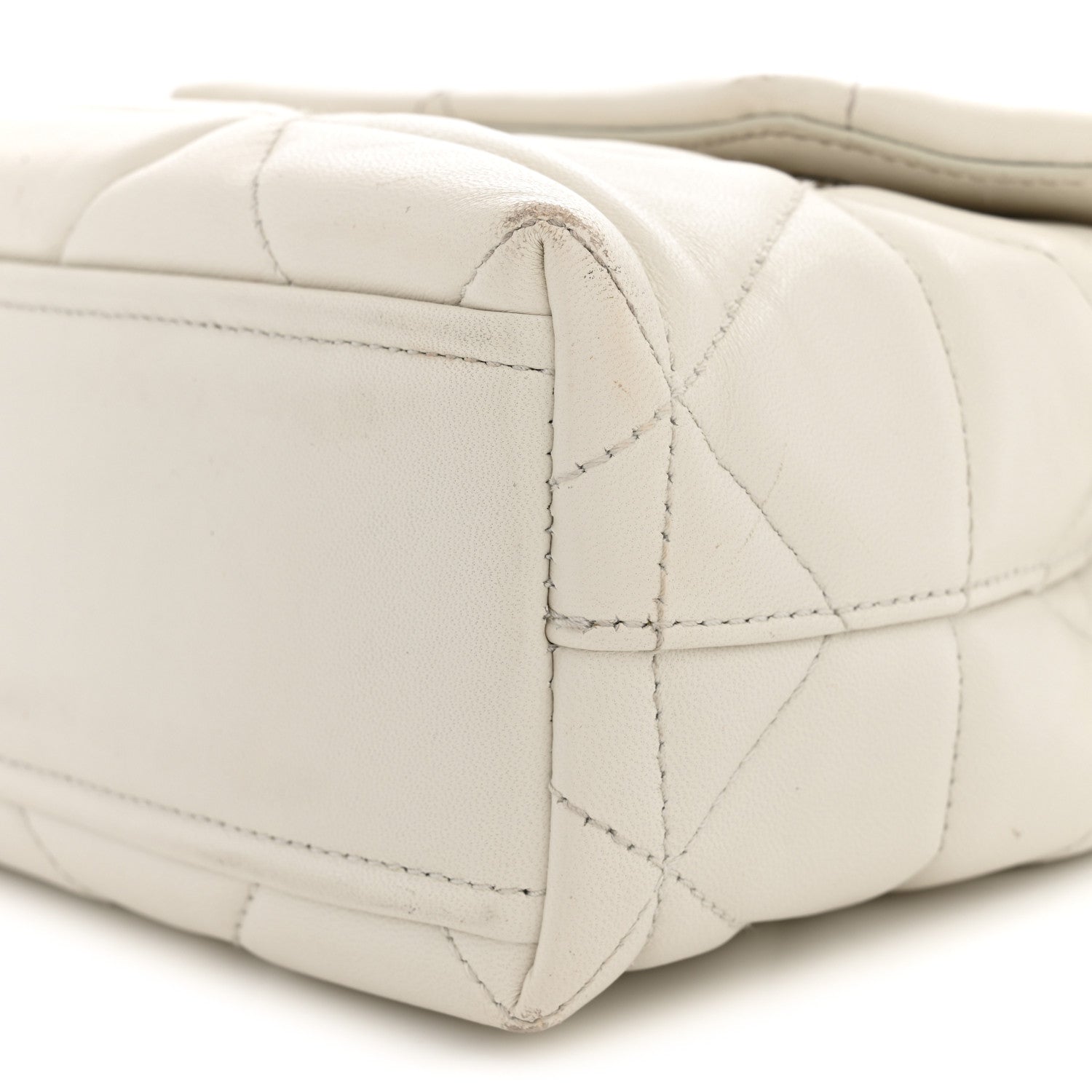 Prada Nappa Triangle Stitched Small Spectrum Bag White 8 of 15
