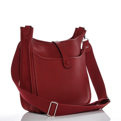 Hermes Taurillon Clemence Evelyne III GM Rouge Vif 3 of 8