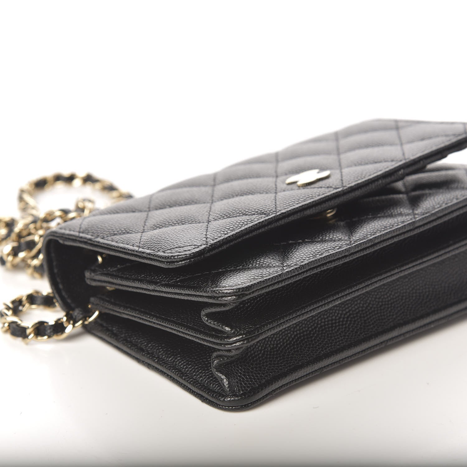 Chanel Caviar Quilted Mini Wallet On Chain WOC Black 4 of 9