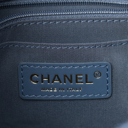 Chanel Metallic Goatskin Stitched Casual Trip Single Flap Blue 5 of 8