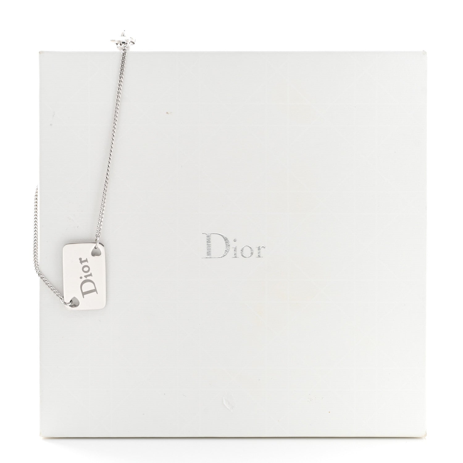 Christian Dior Playing Card Tag Bracelet Silver 4 of 4