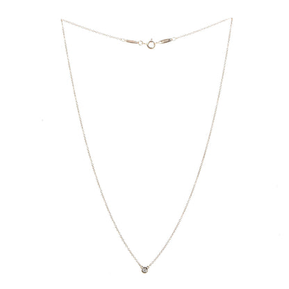 Tiffany 18K Rose Gold Diamond .03ct Elsa Peretti Diamonds by the Yard Pendant Necklace 3 of 8