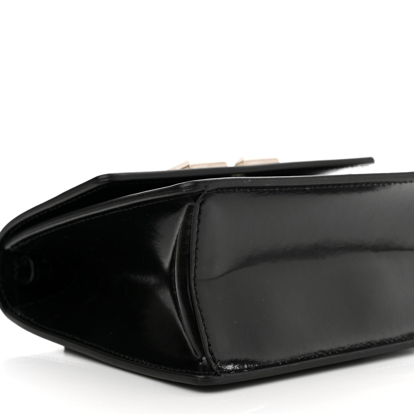 Calfskin Jitney 0.7 Rent Money Crossbody Bag Black