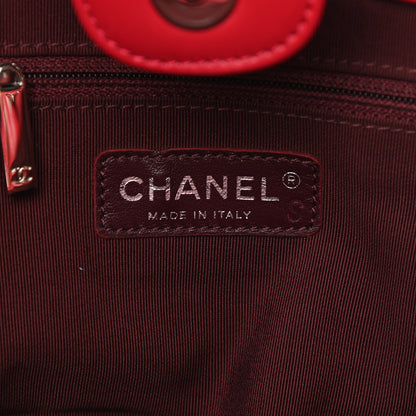 Chanel Calfskin Caviar Quilted Large Shopping Tote Red 6 of 12
