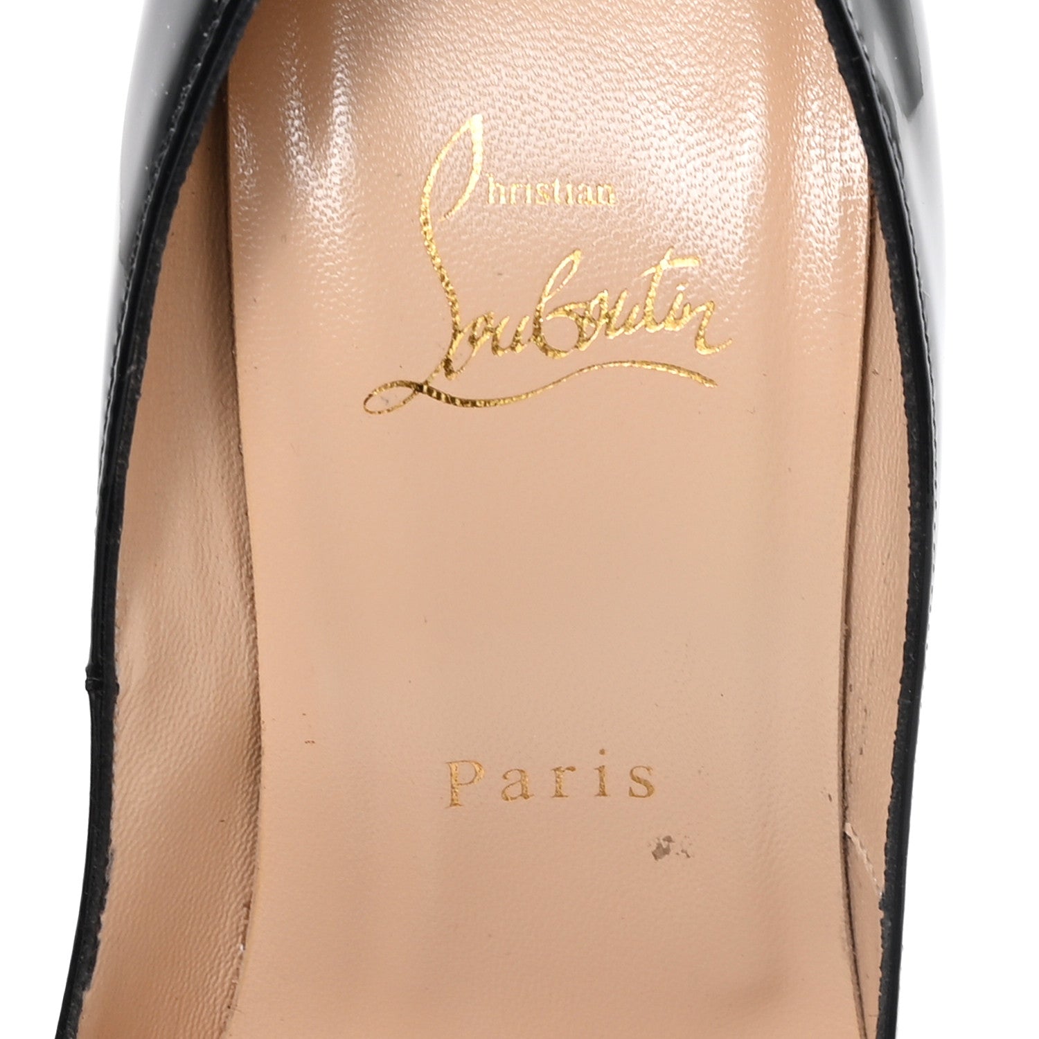 Christian Louboutin Patent Lady Peep 150 Pumps 40 Black 8 of 9