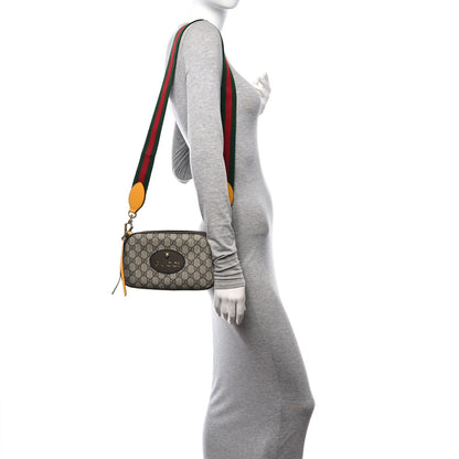 Gucci GG Supreme Monogram Web Neo Vintage Shoulder Bag Beige New Acero Crop 2 of 12