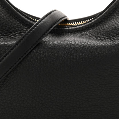 Valentino Garavani Grainy Calfskin Small Vlogo Moon Hobo Bag Black 7 of 9