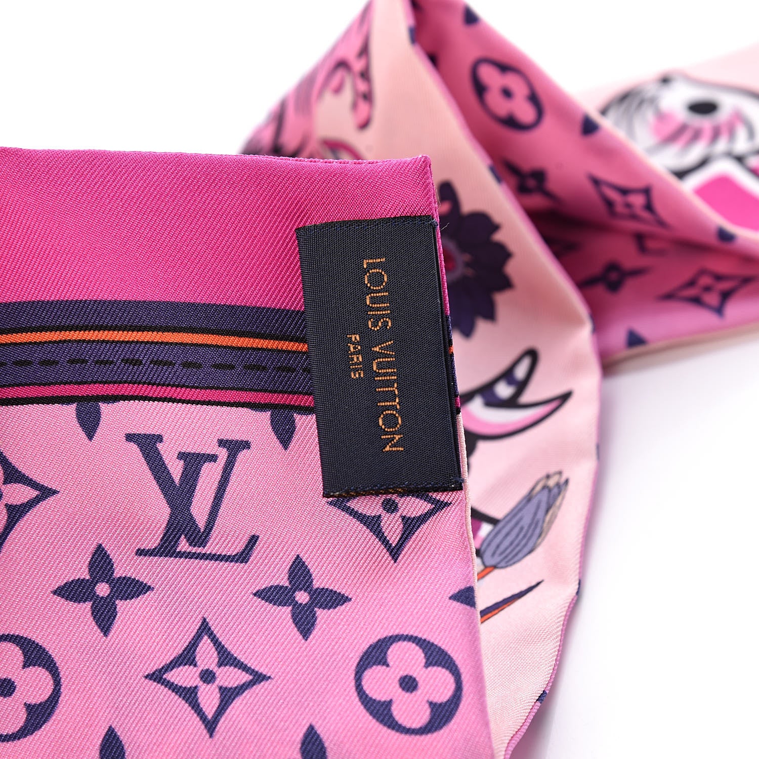 Louis Vuitton Silk Monogram Superstition Bandeau Rose 4 of 5