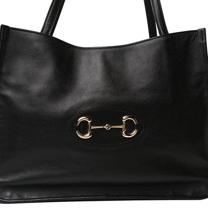 Gucci New Sakai Calfskin Lux Horsebit 1955 Tote Bag Black 9 of 14
