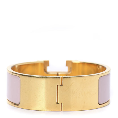 Hermes Enamel Wide Clic Clac H Bracelet PM Rose Nacarat 3 of 5