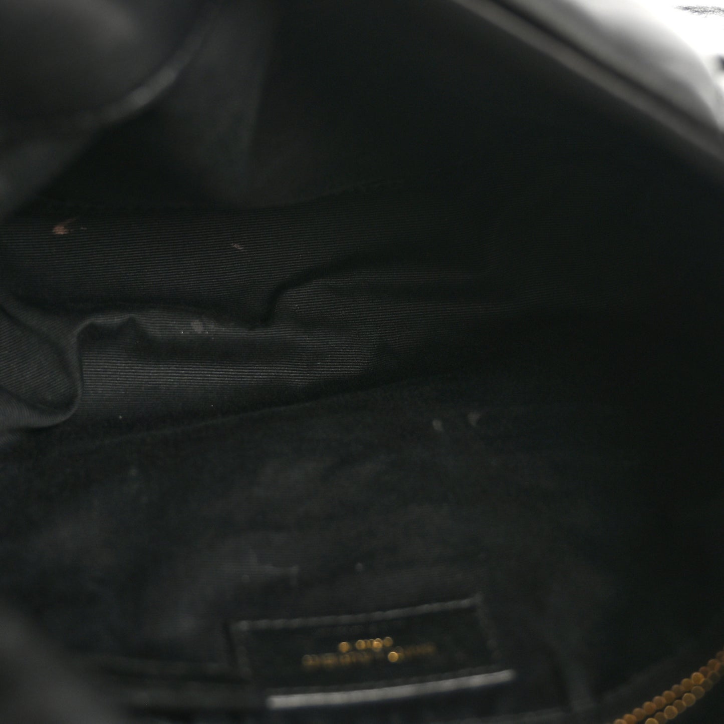 Lambskin Quilted Small Loulou Puffer Monogram Chain Satchel Black