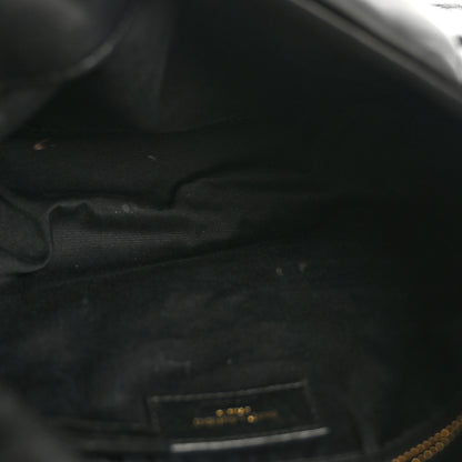 Saint Laurent Lambskin Quilted Small Loulou Puffer Monogram Chain Satchel Black 5 of 13