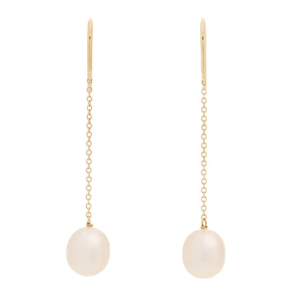 Tiffany 18K Yellow Gold Elsa Peretti Pearls By The Yard Drop Earrings 1 of 5