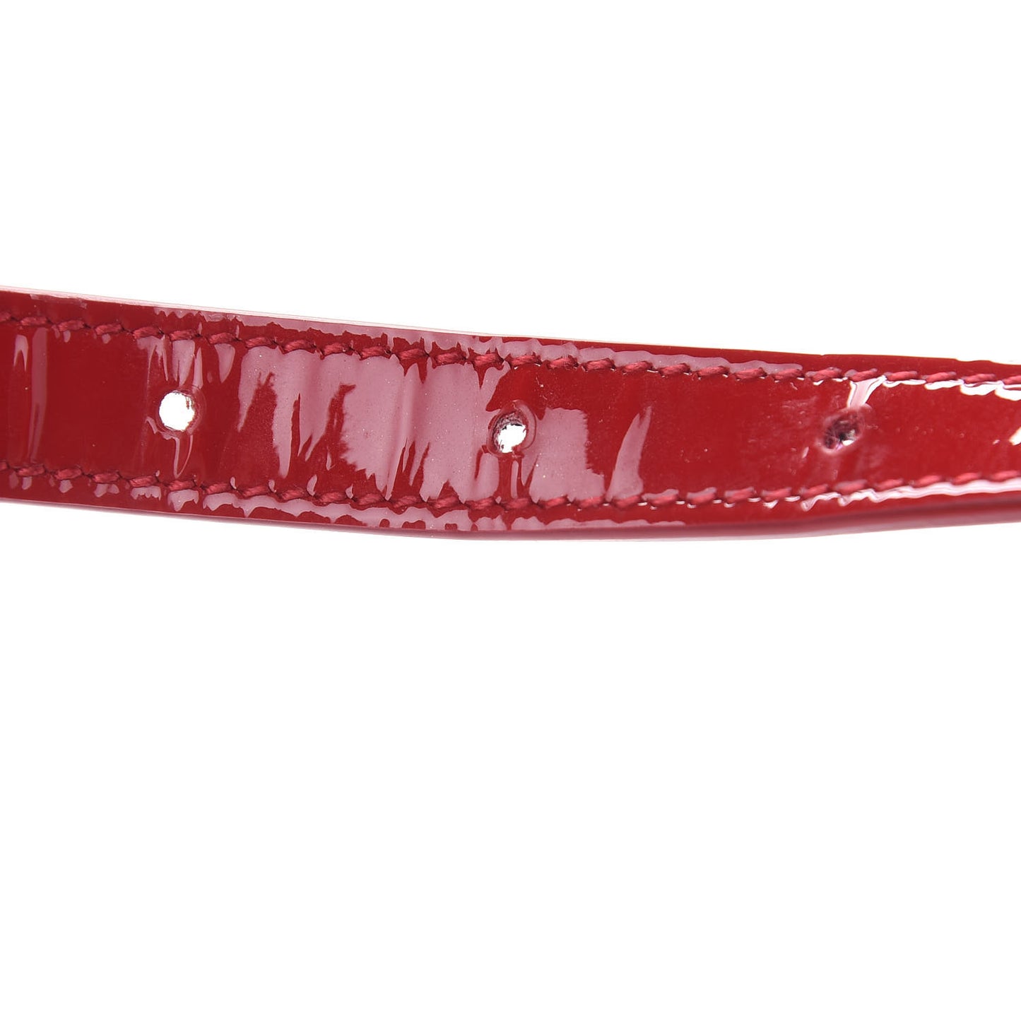 Patent Matelasse Vicky Monogram Belt Bag Red