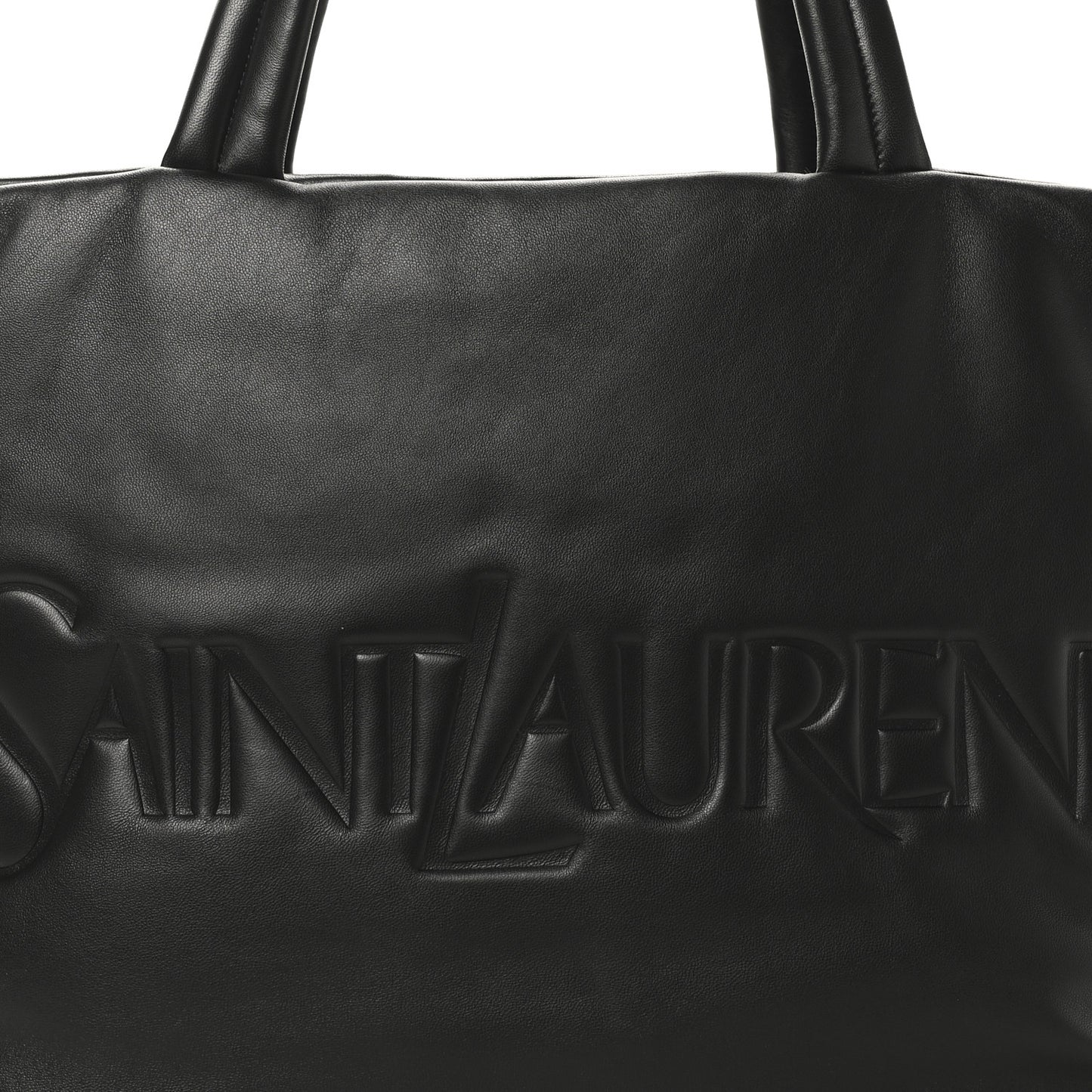 Lambskin Wide Puffer Tote Black