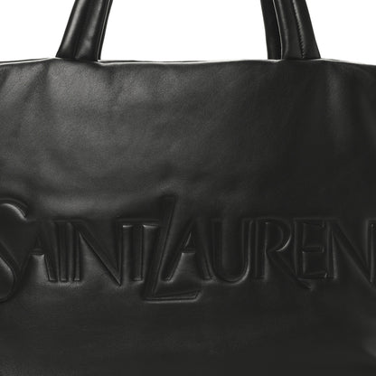 Saint Laurent Lambskin Wide Puffer Tote Black 8 of 10