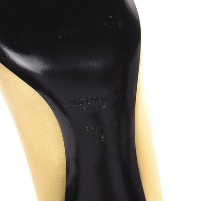 Saint Laurent Calfskin Opyum 85 Pumps 39 Gold 6 of 8
