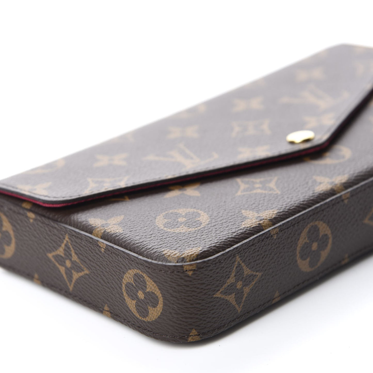Monogram Pochette Felicie Chain Wallet Fuchsia