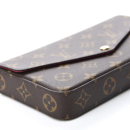 Louis Vuitton Monogram Pochette Felicie Chain Wallet Fuchsia 6 of 11