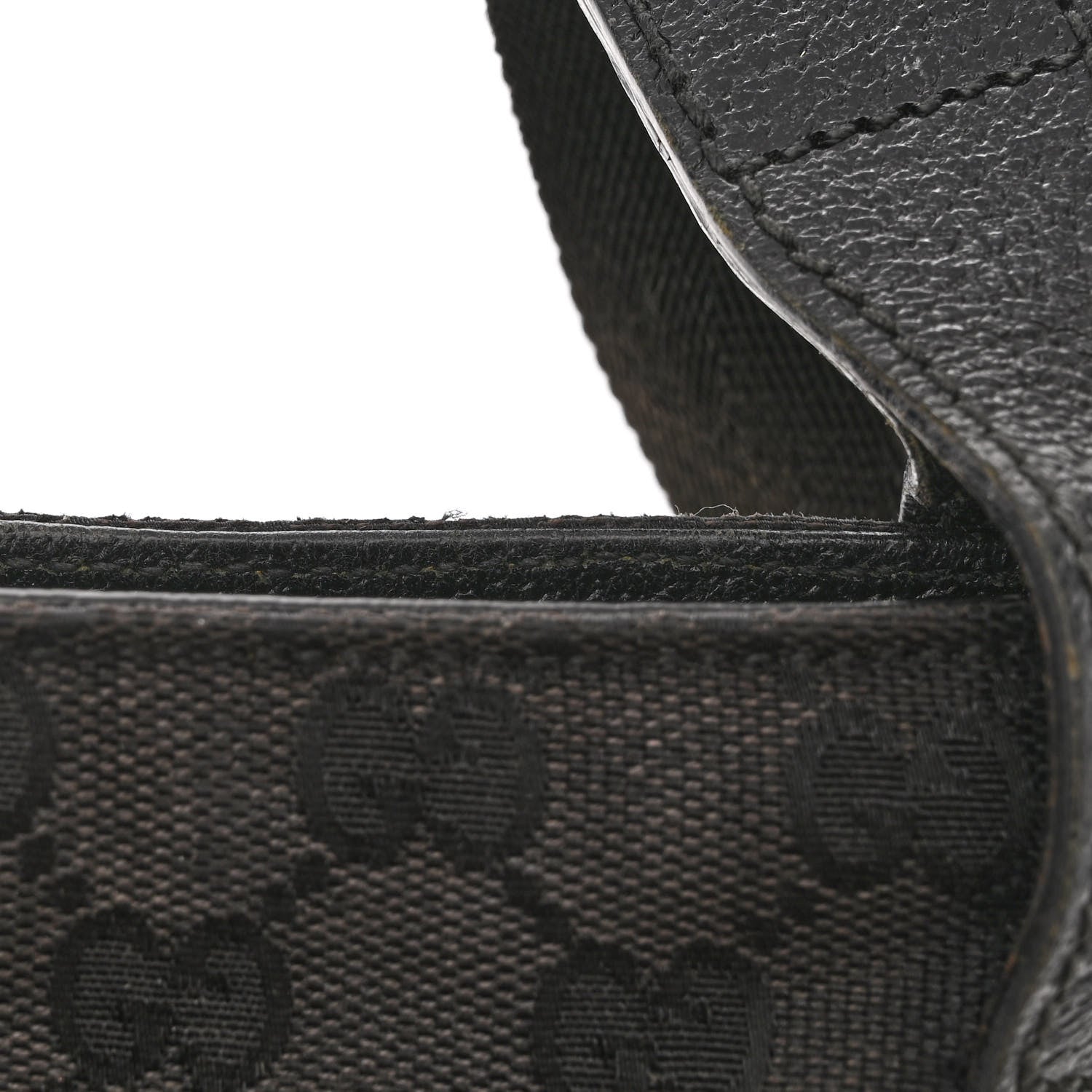Gucci Monogram Flat Messenger Bag Black 12 of 12