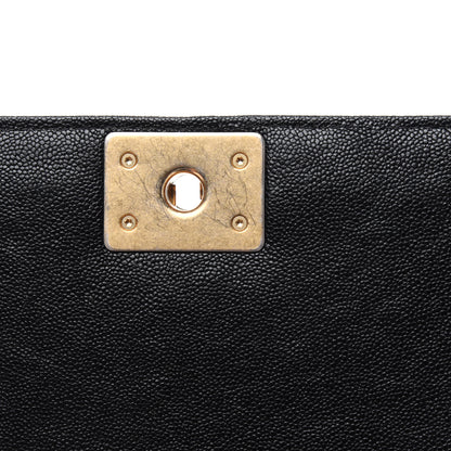 Chanel Caviar Quilted North South Boy Flap Black 8 of 12