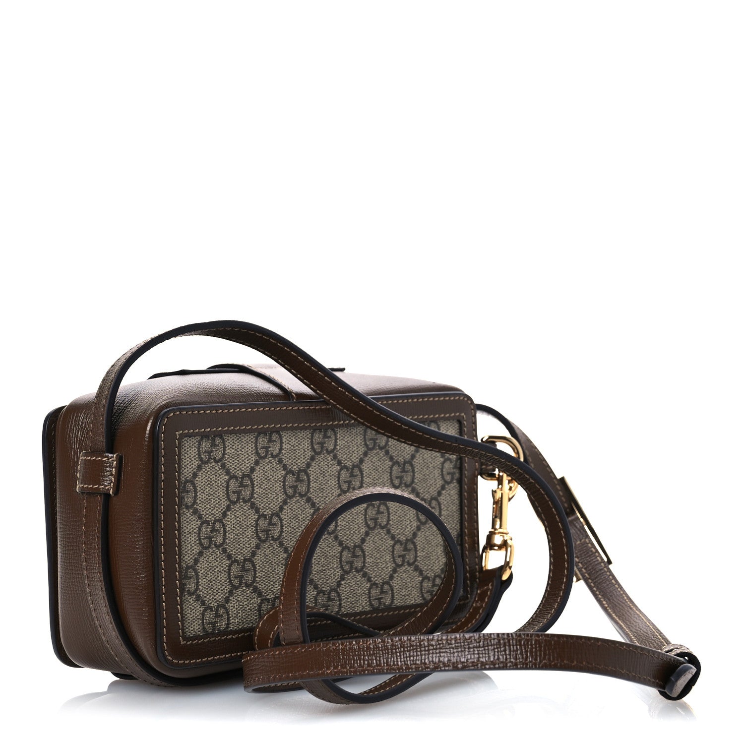 Gucci GG Supreme Monogram Mini Clasp Bag Beige Brown 3 of 12