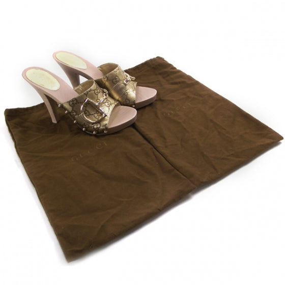 Gucci Guccissima Wooden Horsebit Heels 6.5 3 of 7