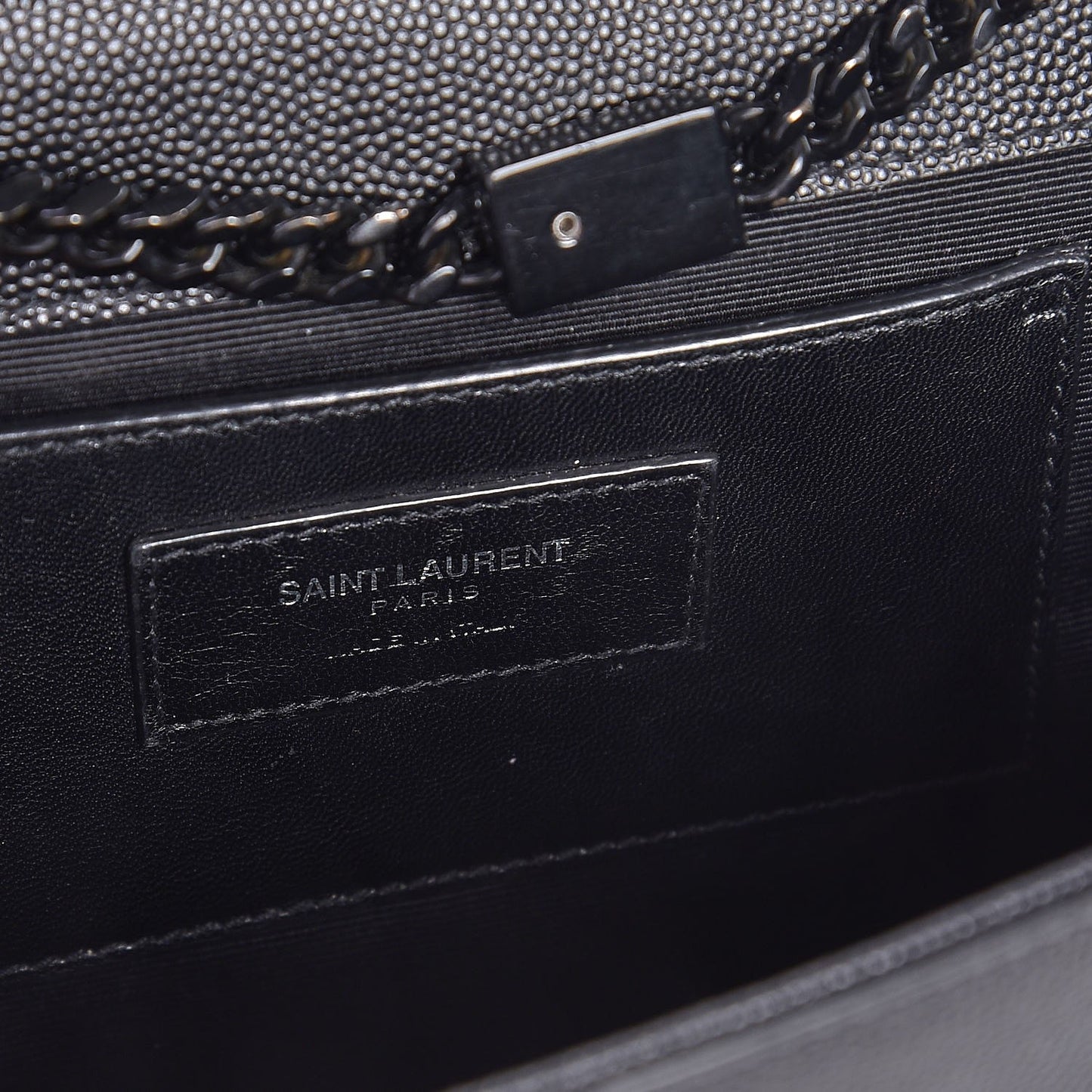 Grain De Poudre Medium Classic Monogram Kate Satchel Black