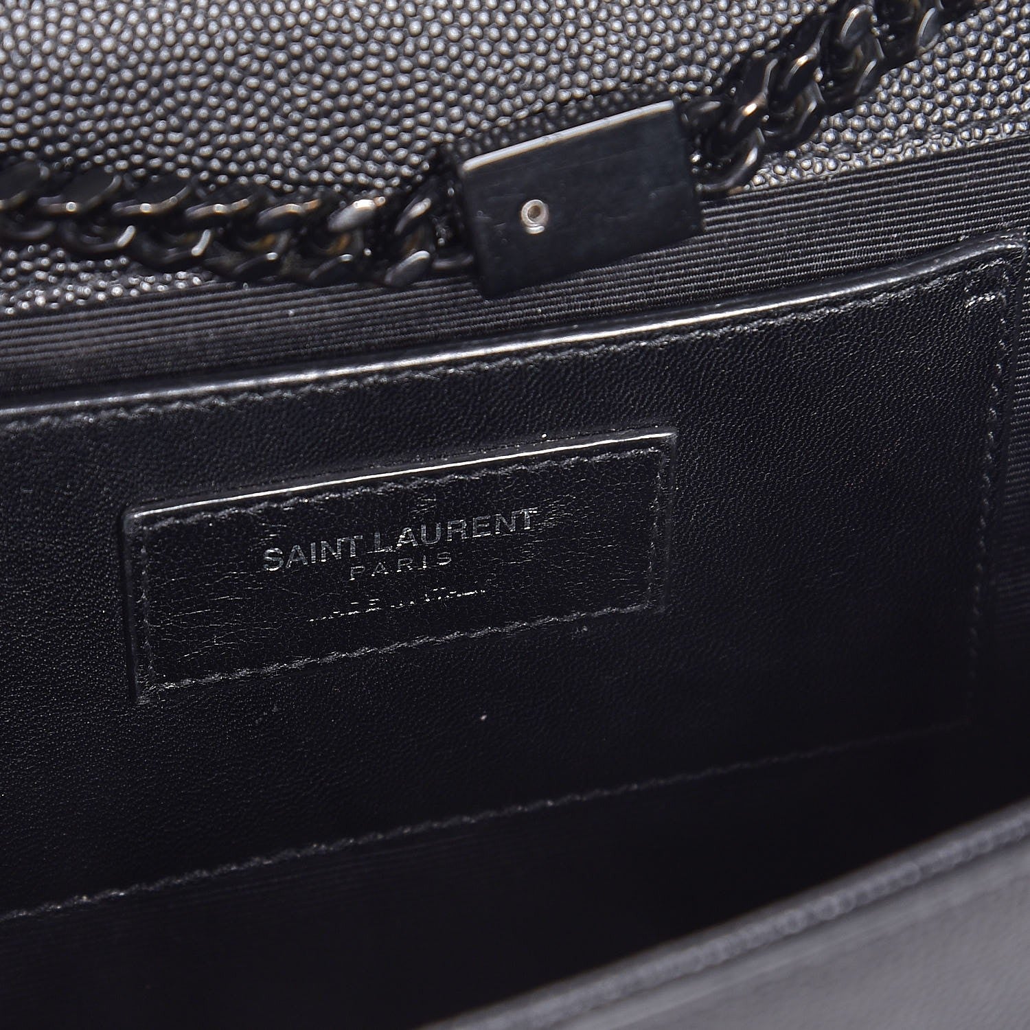 Saint Laurent Grain De Poudre Medium Classic Monogram Kate Satchel Black 7 of 7