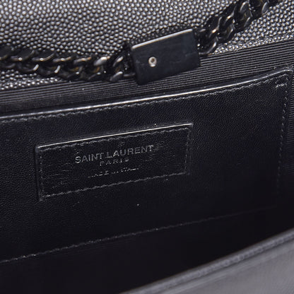 Saint Laurent Grain De Poudre Medium Classic Monogram Kate Satchel Black 7 of 7