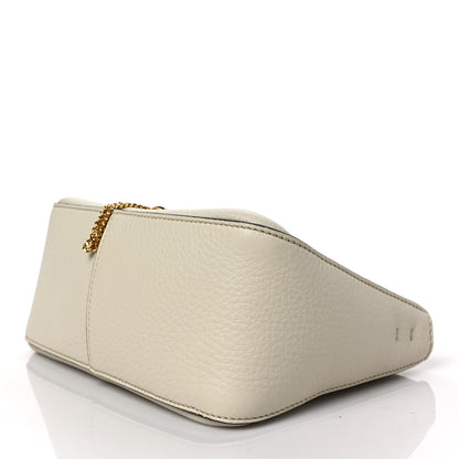 Valentino Garavani Pebbled Calfskin Small VRing Shoulder Bag Light Ivory 8 of 8