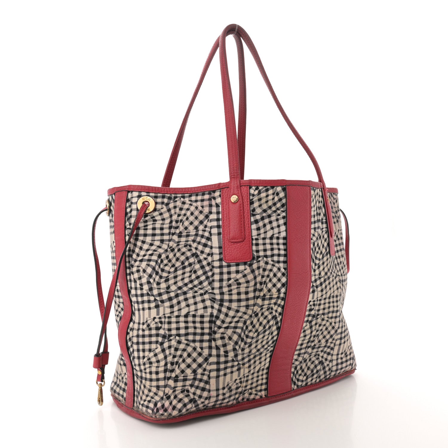 MCM Visetos Medium Liz Reversible Shopper Tote Ruby Red 6 of 26