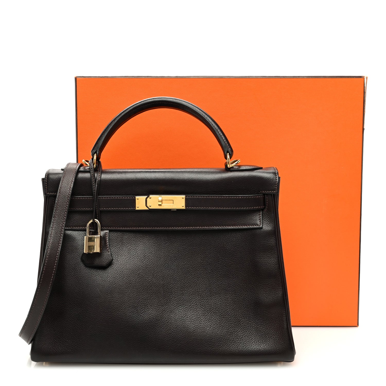 Hermes Evergrain Kelly Retourne 32 Ebene 12 of 12