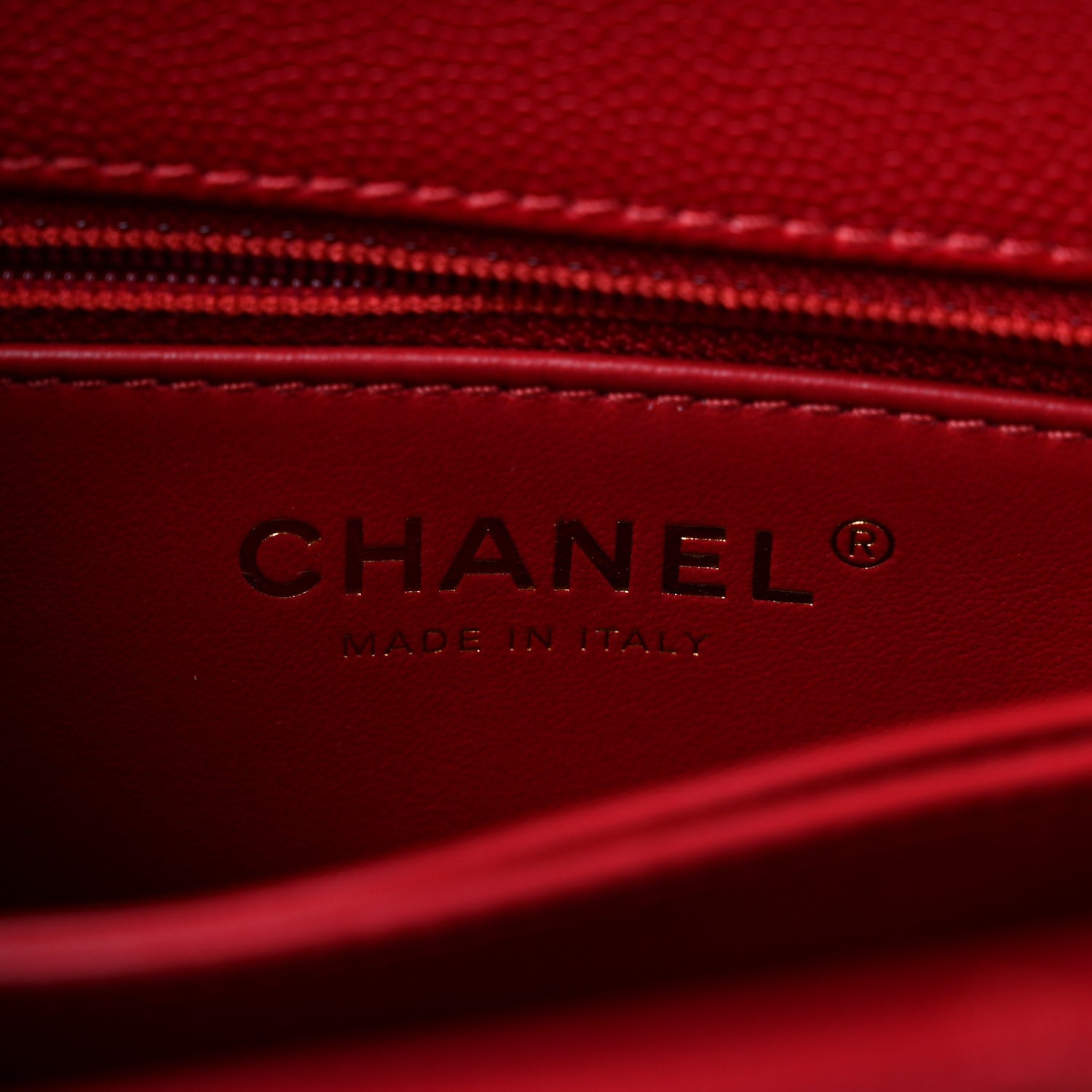 Chanel Caviar Quilted Mini Coco Handle Flap Red 6 of 10