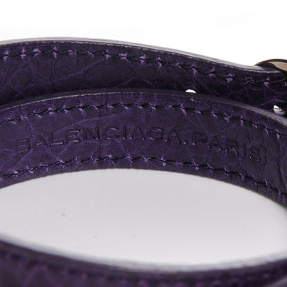 Balenciaga Agneau Arena Giant 12 Silver Hardware Triple Tour Bracelet Small Violet 4 of 9