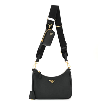 Prada Saffiano Lux Re-Edition 2005 Shoulder Bag Black 1 of 11