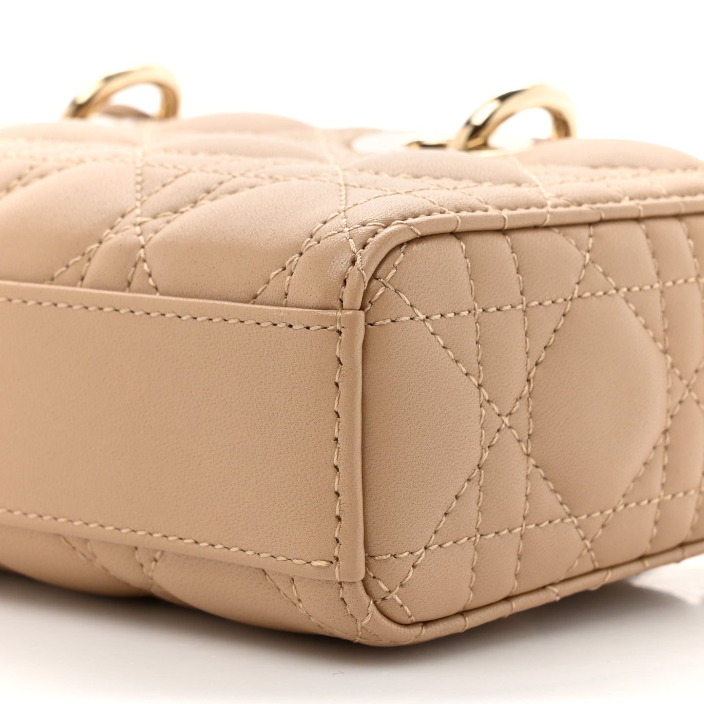 Lambskin Cannage Small Lady D-Joy Biscuit