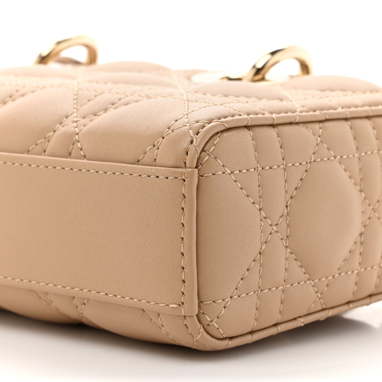 Christian Dior Lambskin Cannage Small Lady D-Joy Biscuit 8 of 14