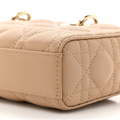 Christian Dior Lambskin Cannage Small Lady D-Joy Biscuit 8 of 14