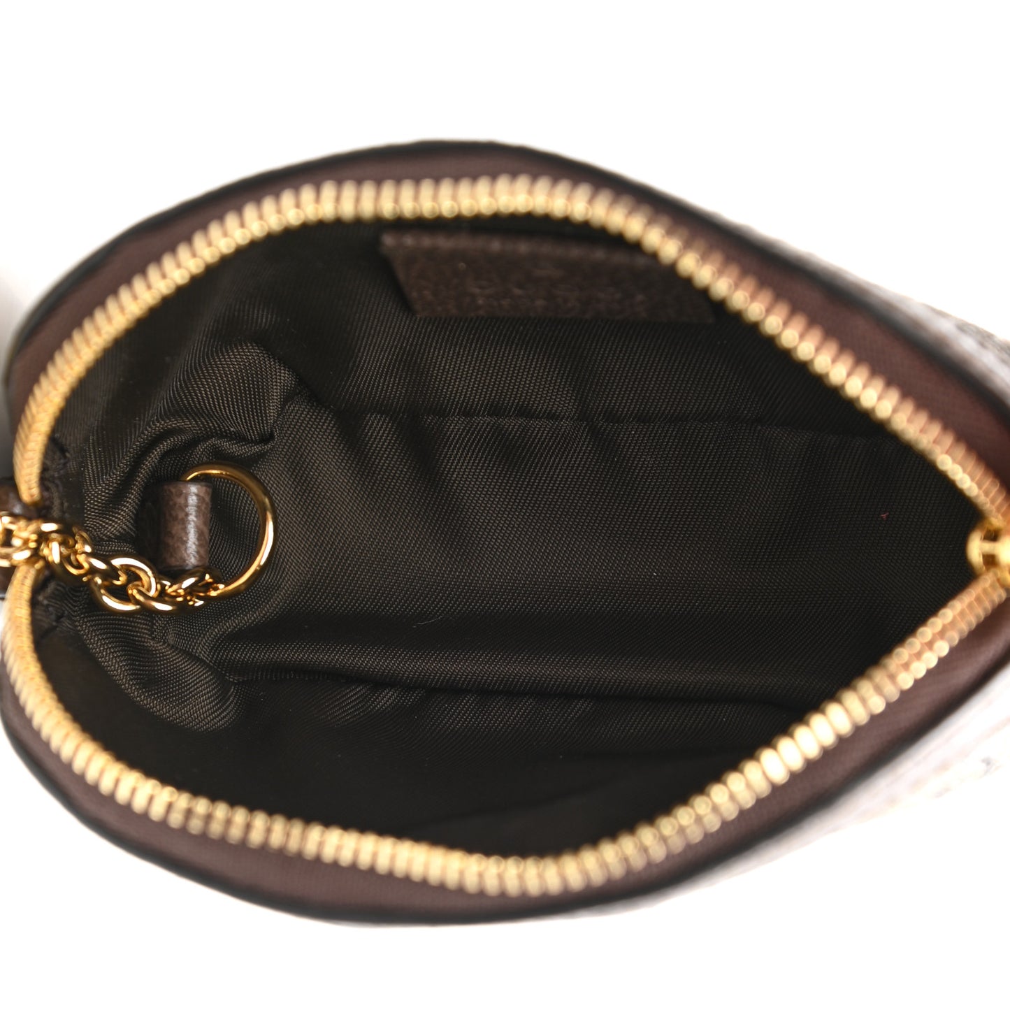 GG Supreme Monogram Web Ophidia Dome Key Pouch Beige New Acero