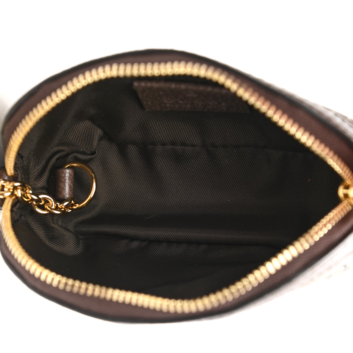 Gucci GG Supreme Monogram Web Ophidia Dome Key Pouch Beige New Acero 5 of 8