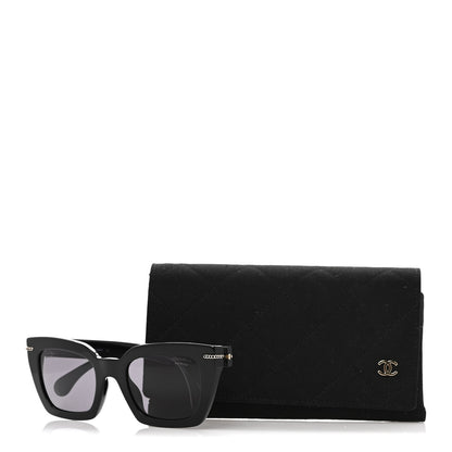 Chanel Acetate Polarized CC Butterfly Sunglasses 5509-A Black 8 of 8