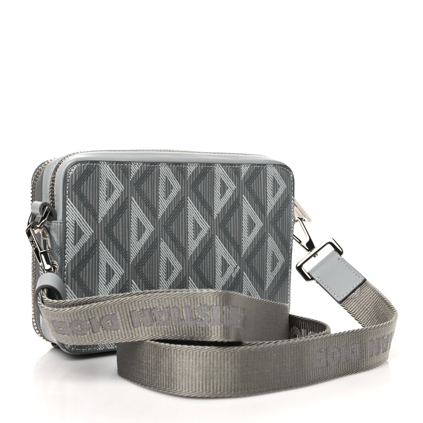 Coated Canvas CD Diamond Messenger Pouch Grey